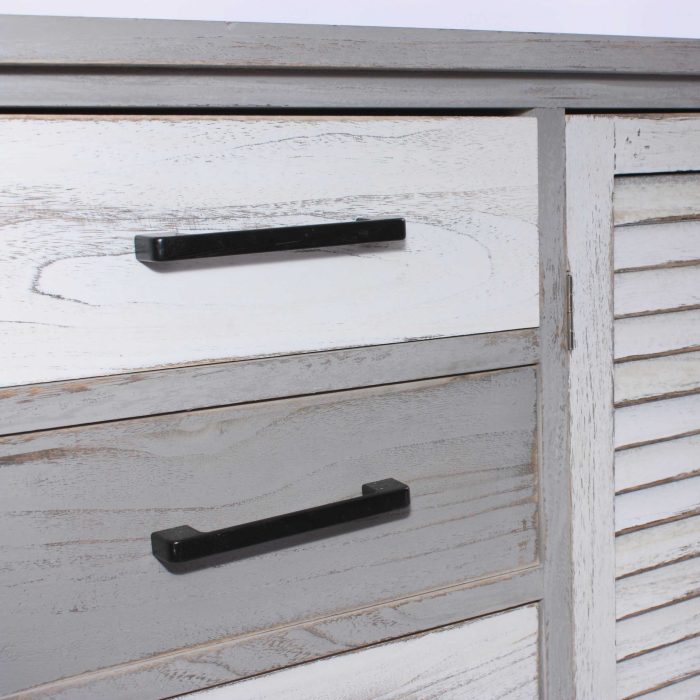 Credenza bicolor in paulonia - immagine 3