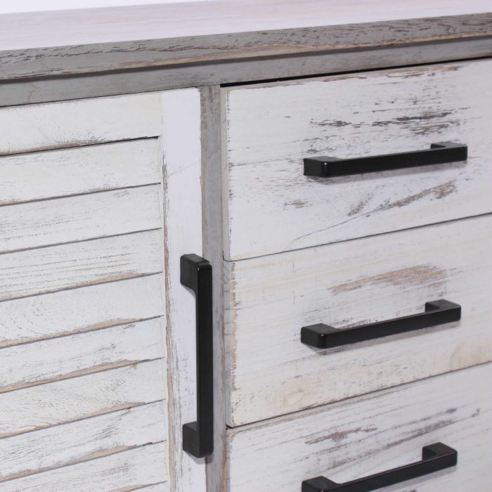 Credenza bicolor in paulonia - immagine 4