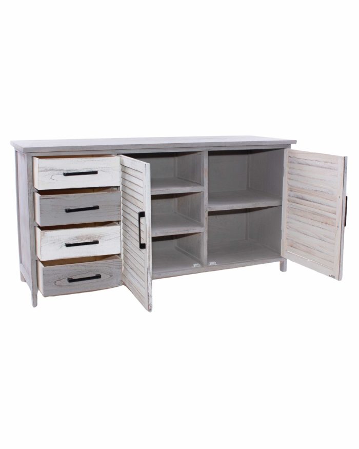 Credenza bicolor in paulonia - immagine 2