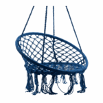 Poltrona pensile blu in cotone