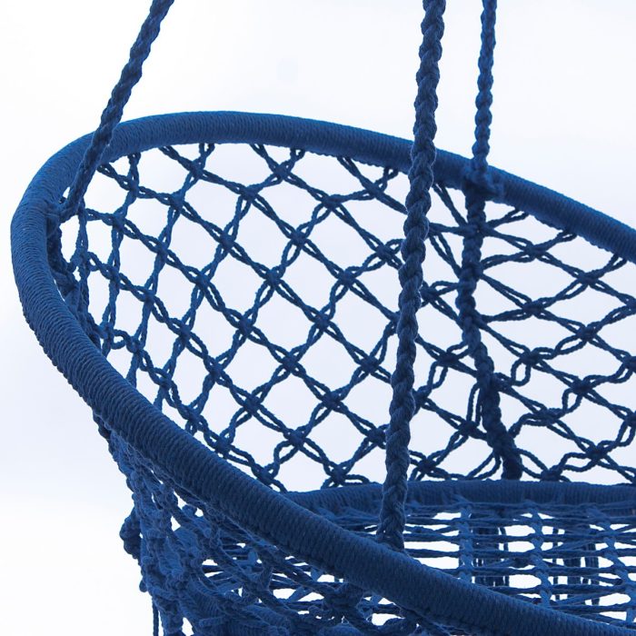 Poltrona pensile blu in cotone - immagine 3