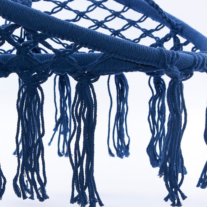 Poltrona pensile blu in cotone - immagine 4