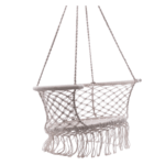 Poltrona sospesa in cotone beige