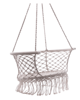 Poltrona sospesa in cotone beige