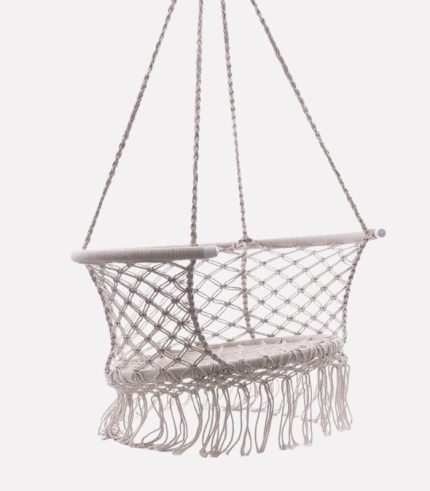 Poltrona sospesa in cotone beige