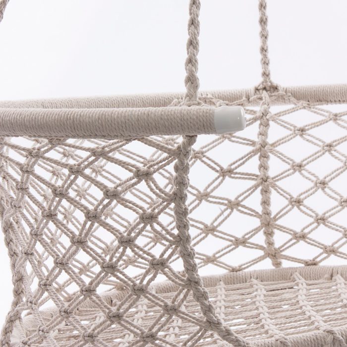 Poltrona sospesa in cotone beige - immagine 3