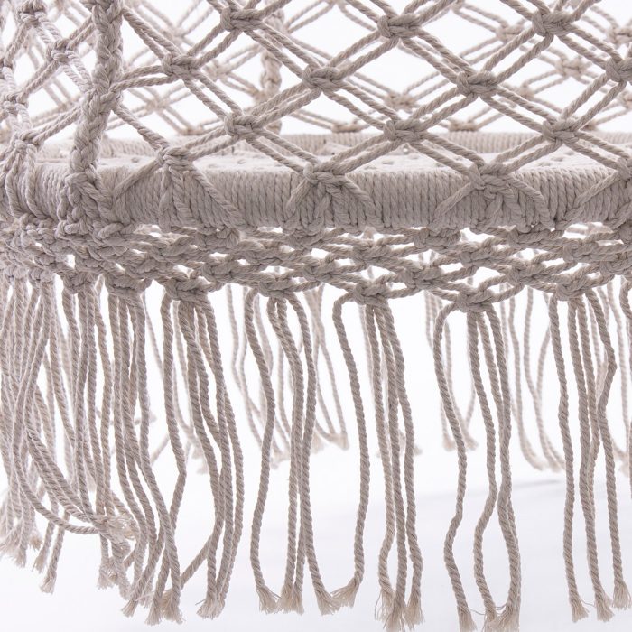 Poltrona sospesa in cotone beige - immagine 4