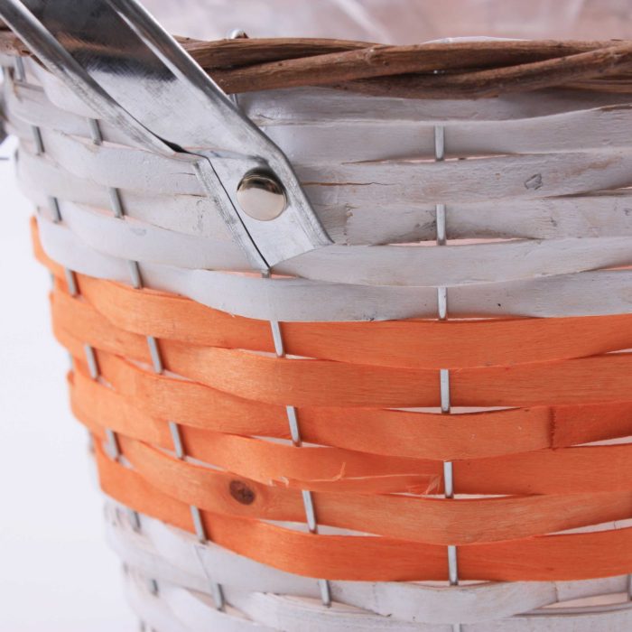 Portavaso in vimini arancio - immagine 2