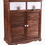 Credenza bicolor in legno di paulonia