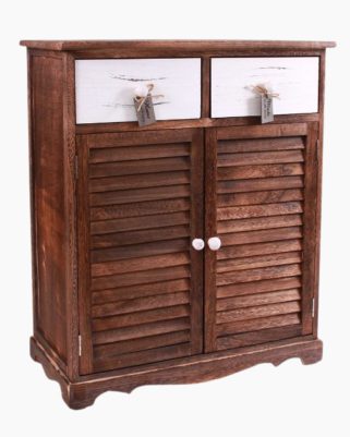 Credenza bicolor in legno di paulonia
