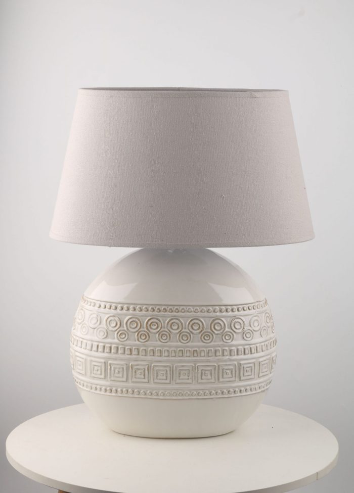 Lampada ovale in ceramica decorata - immagine 6