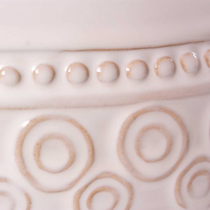 Lampada ovale in ceramica decorata - immagine 3