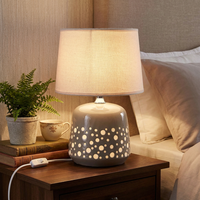 Lampada in ceramica con pois - immagine 4