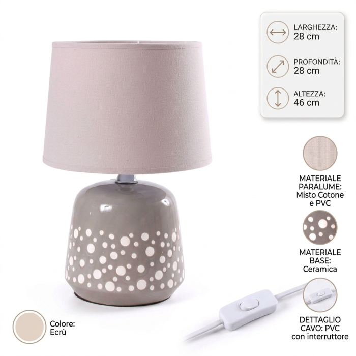 Lampada in ceramica con pois - immagine 5