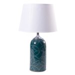 Lampada verde in ceramica