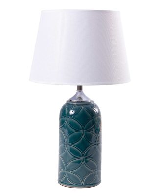 Lampada verde in ceramica