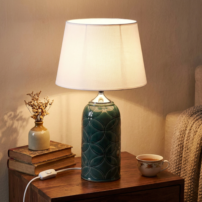 Lampada verde in ceramica - immagine 4