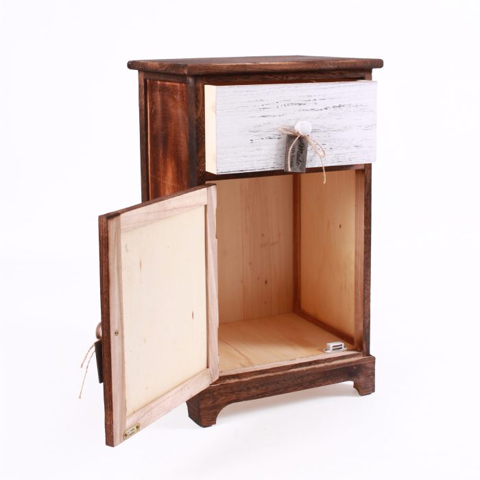 Comodino bicolor con anta - immagine 2