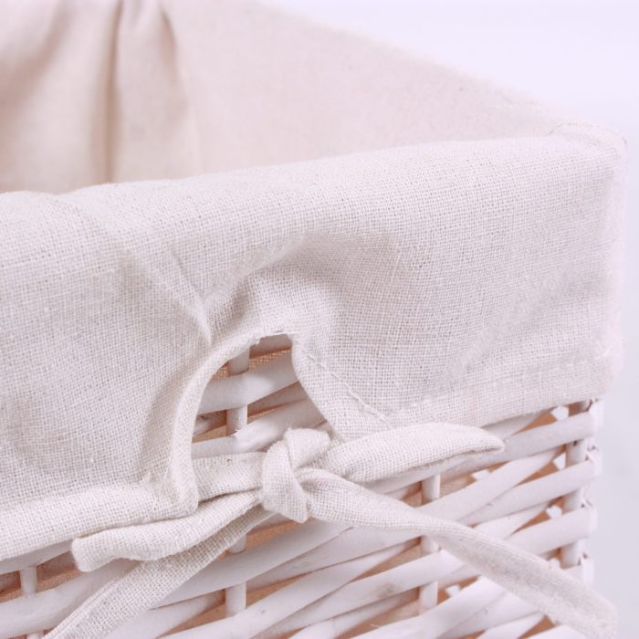 Panca bicolor con cestini in vimini - immagine 4