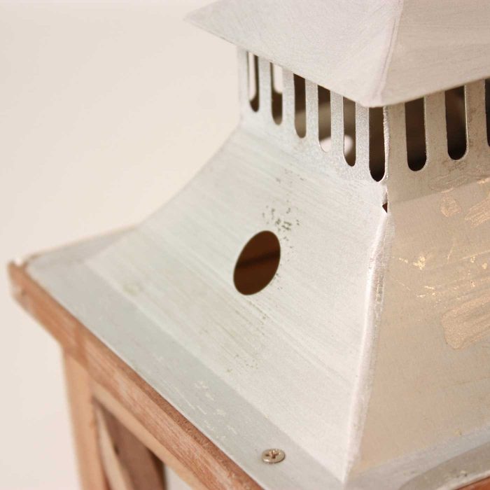 Lanterna in abete e metallo in set di 3 - immagine 6