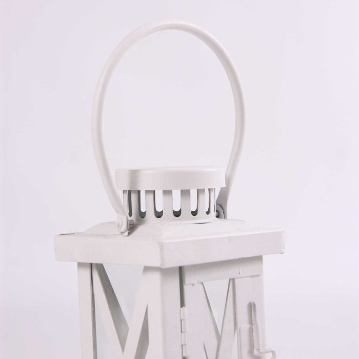Lanterna in metallo bianco - immagine 4