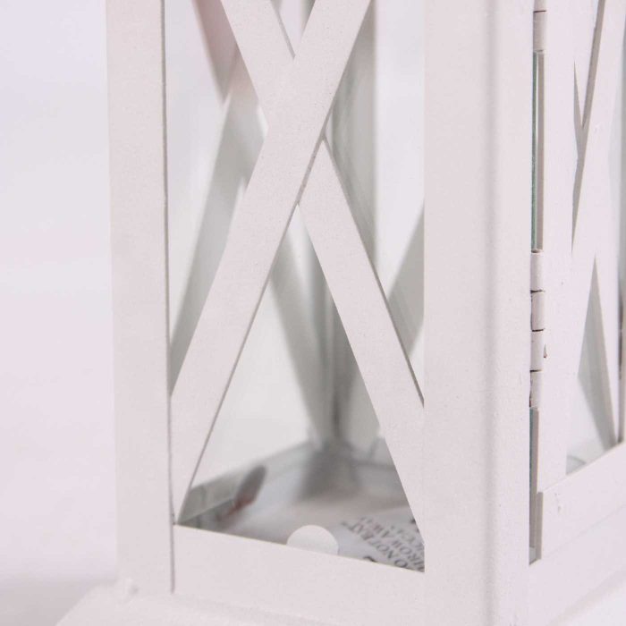 Lanterna in metallo bianco - immagine 2