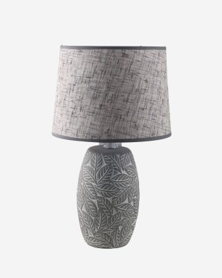 lampada in ceramica foglie
