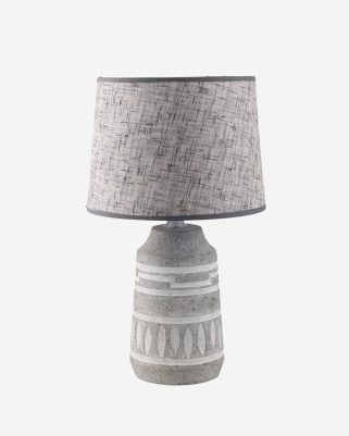 Lampada in ceramica "Etnico" grigia