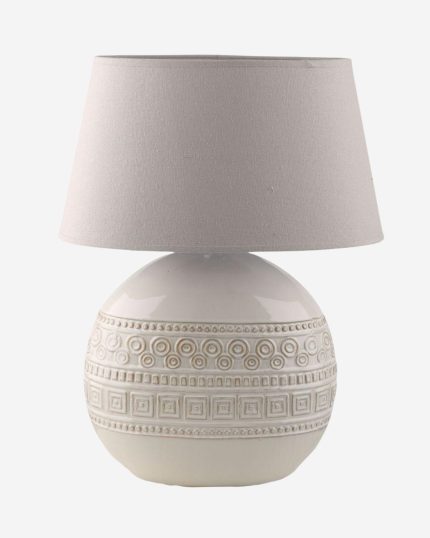 Lampada ovale in ceramica decorata