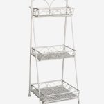 Scaffale a scaletta in metallo bianco