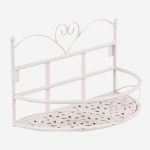 Mensola semirotonda in metallo bianco