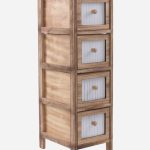 Cassettiera in legno di abete brunito