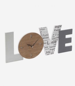 idee regalo per Natale, orologio da tavolo Love