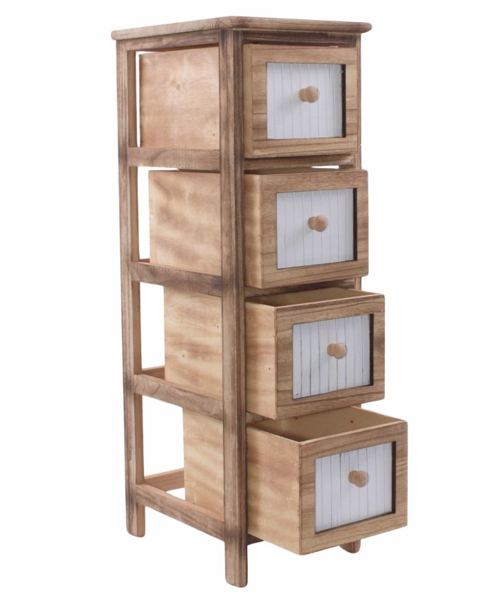 Cassettiera in legno di abete brunito - immagine 2