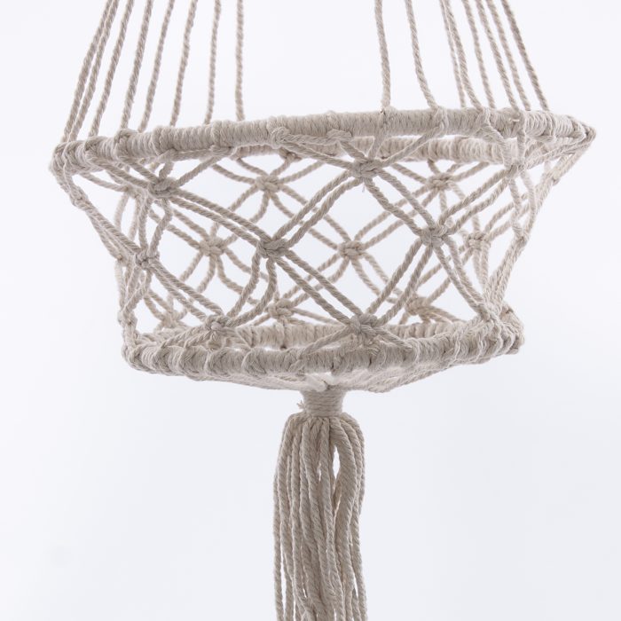 Portavaso pensile beige in cotone - immagine 2