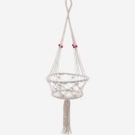 Portavaso pensile beige in cotone