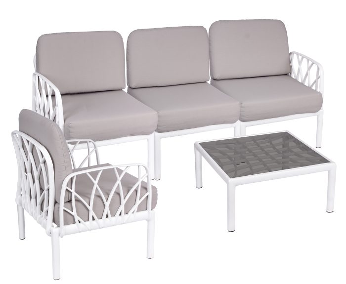 Salotto completo da giardino bianco "Garda" - immagine 5