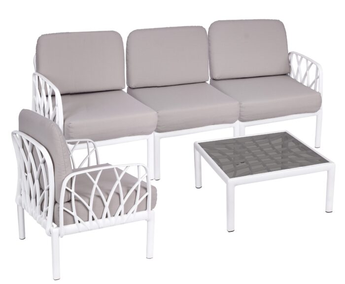 Salotto completo da giardino bianco "Garda" - immagine 5