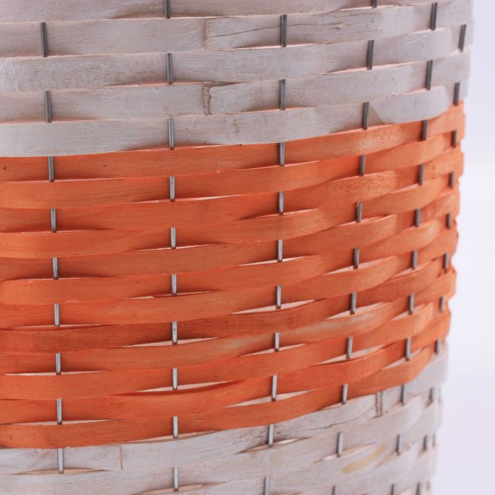 Portavaso in vimini arancio con manici - immagine 3