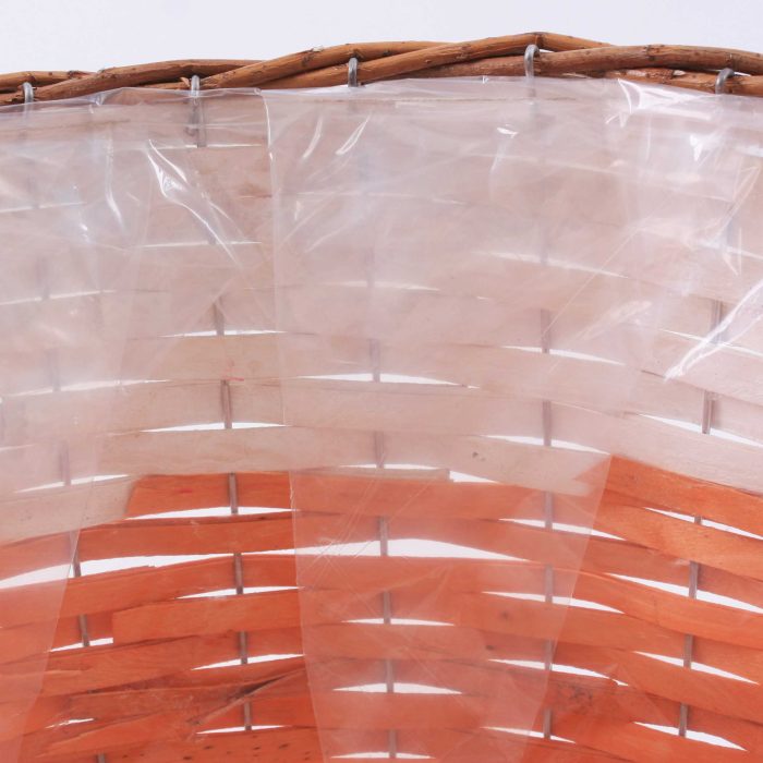 Portavaso in vimini arancio con manici - immagine 2