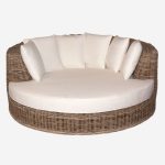 Divano a conchiglia in giunco