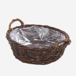 Ciotola portafiori in vimini grezzo