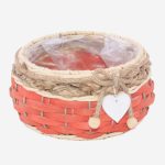 Portavaso in pioppo e juta