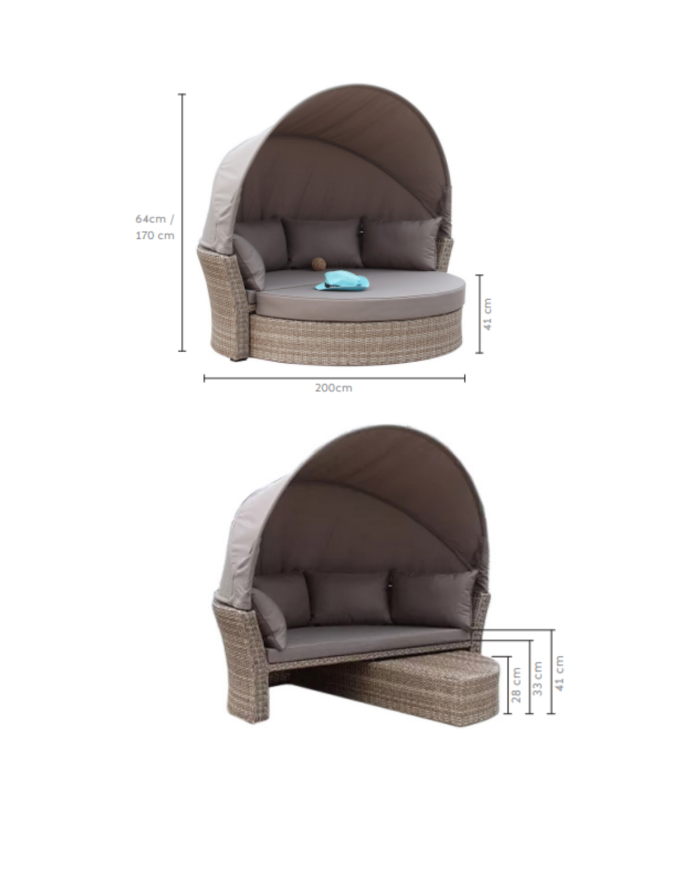 Divano ovale in polirattan "Arena" - immagine 3