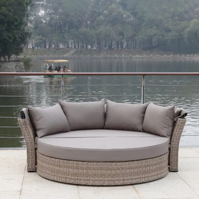 Divano ovale in polirattan "Arena" - immagine 6