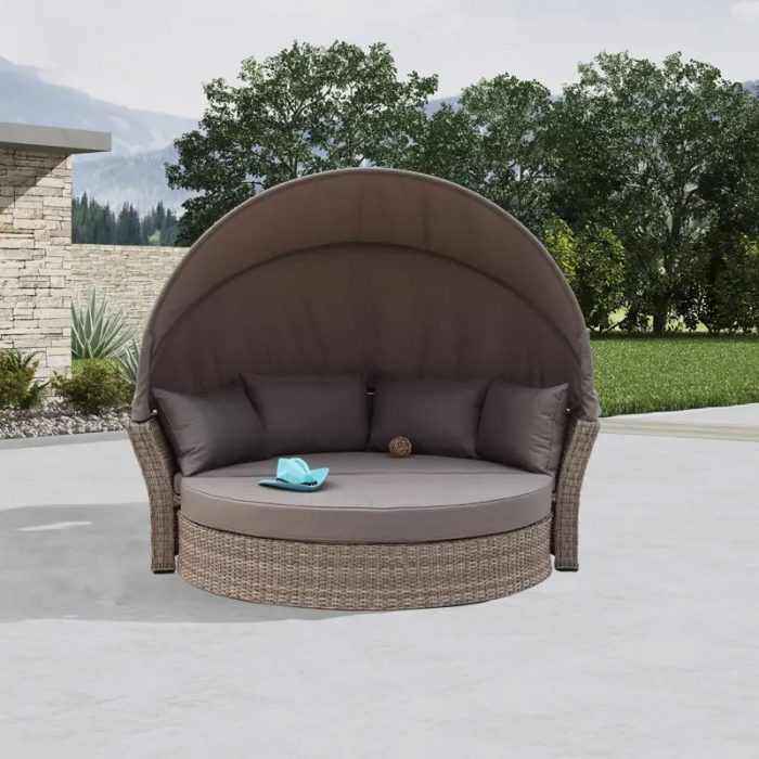 Divano ovale in polirattan "Arena" - immagine 5