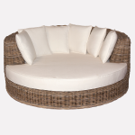 Divano a conchiglia in giunco