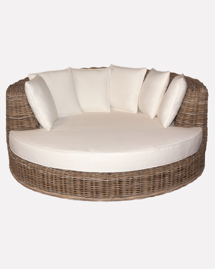 Divano a conchiglia in giunco