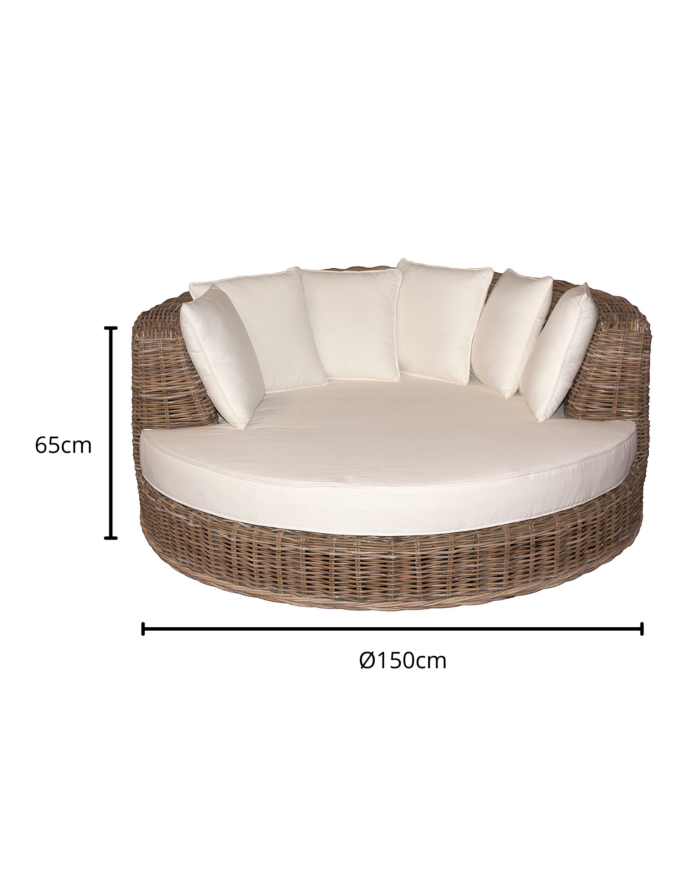 Divano a conchiglia in giunco - immagine 3