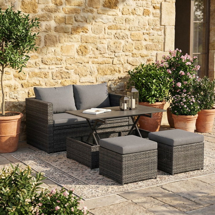 Salotto completo in polirattan "Furbo" - immagine 2